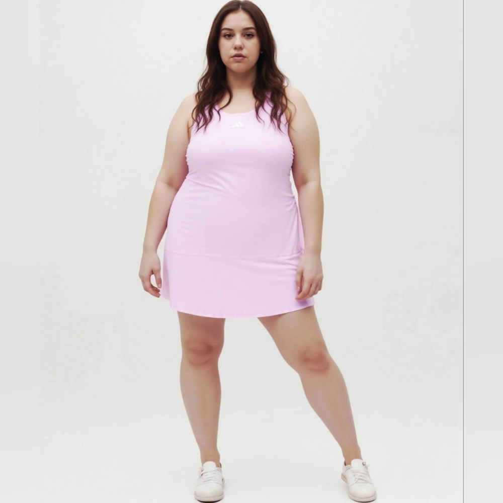 Adidas Plus Size Tennis Y-Dress With Shorts Purple Lilac 2X NWT
